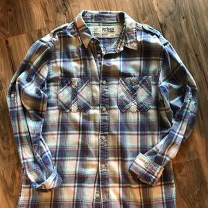 Pastel plaid flannel button down